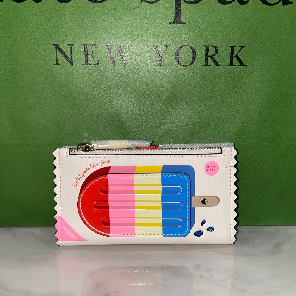 Kate Spade Popsicle Small Slim Bifold Wallet NWT - Picture 5 of 7